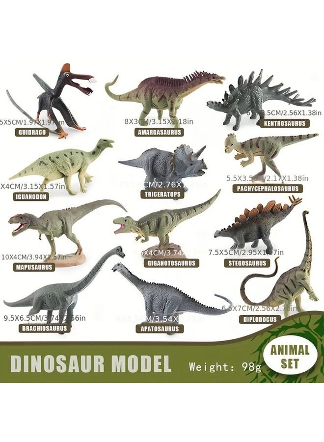 Fantarea 12pcs Dinosaur Model Set PVC Material Assorted Colors For Collectibles Toys - Image 2