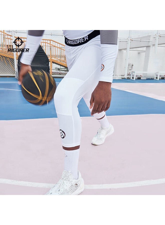 Rigorer Men's Quick Dry Compression Shorts Basketball High Elasticity Five-point Leggings Running Tight Training 7/8 Pants