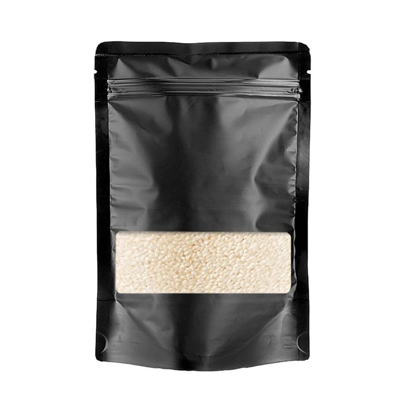 Deera Deera Ziplock Standee PouchResealable Polyester Bags Perfect for Packaging Storage and More Black140mm x200mmPack of 100  - Image 3