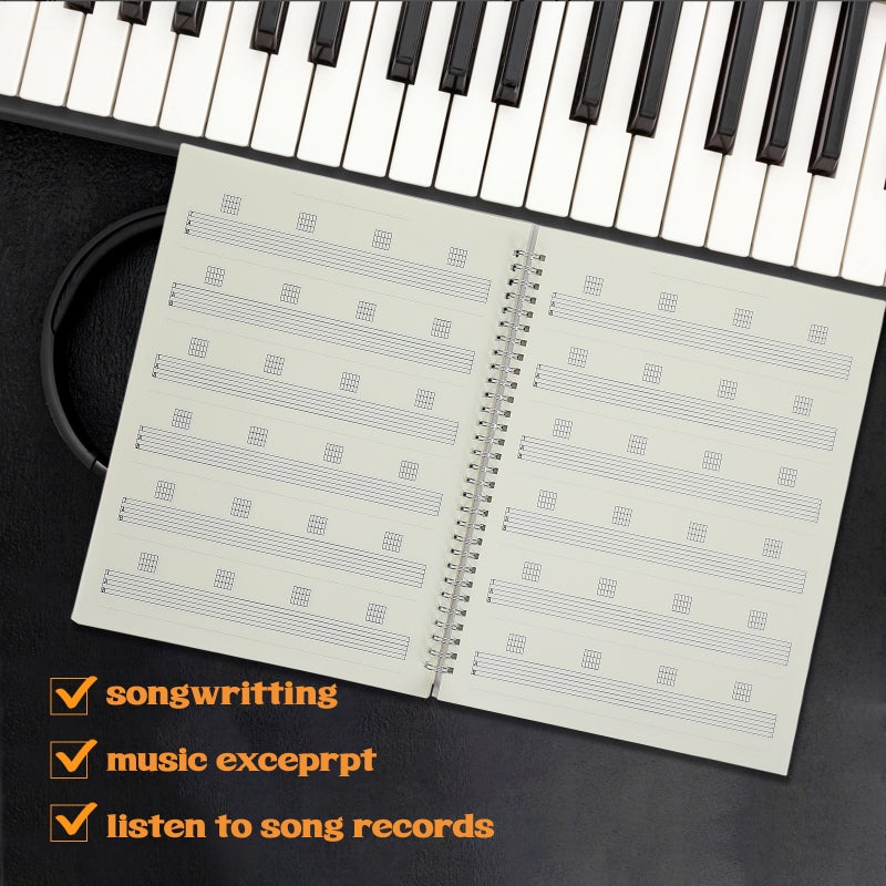 3pcs Guitar Sheet Music Notebook Guitar Beginner DIY Sheet Music Book Music - Image 2