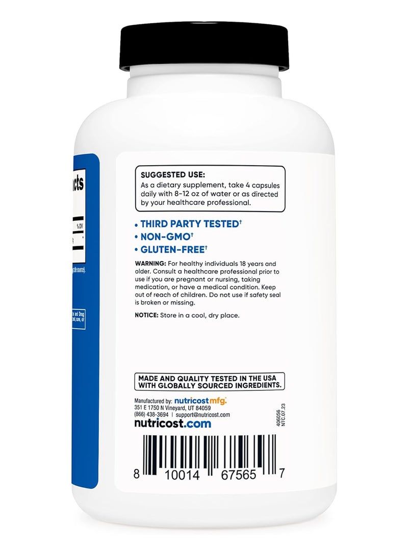 Nutricost كرياتين مونوهيدرات 3000 مجم 180 كبسولة - Image 4