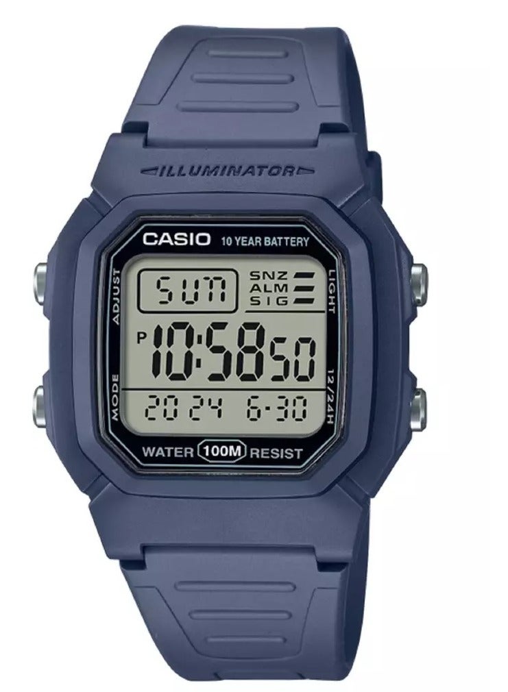 CASIO Men's Watch Digital W-800H-2AVDF - Image 1