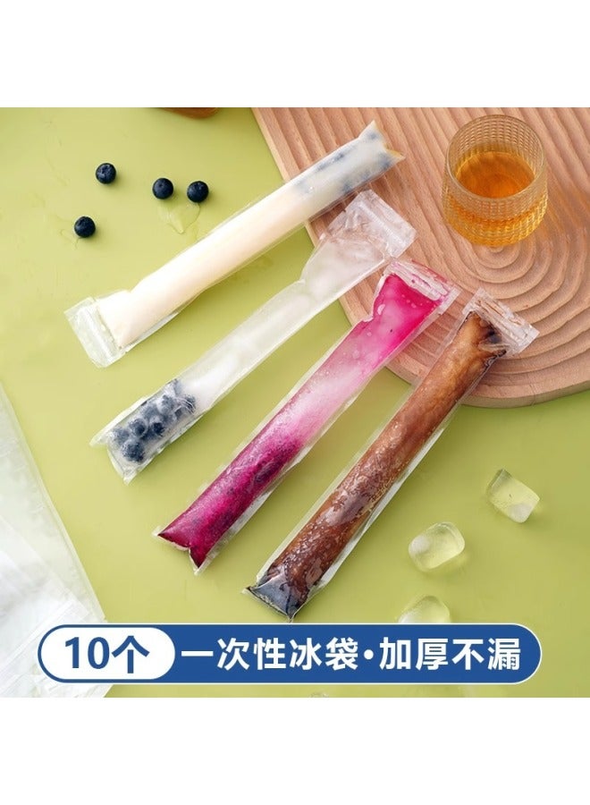 Disposable Stick Ice Bag Diy Homemade Crushed Ice Mold Ice Bag Food Grade Ice Cream Mold Popsicle Self-sealing Bag