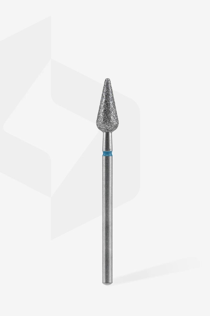 STALEKS PRO Diamond nail drill bit pointed pear blue EXPERT head diameter 5 mm / working part 12 mm - Image 2