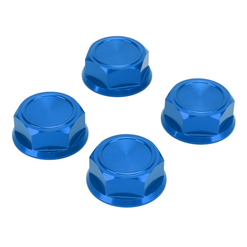 4pcs Hex Wheel Nut Professional Aluminium Alloy Dust Lock Nuts Adapter for RC Accessories Blue - Image 5