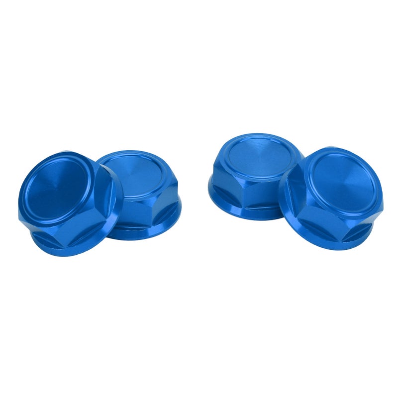 4pcs Hex Wheel Nut Professional Aluminium Alloy Dust Lock Nuts Adapter for RC Accessories Blue - Image 4