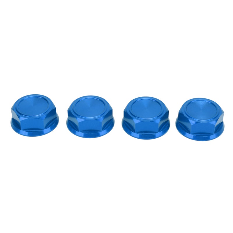 4pcs Hex Wheel Nut Professional Aluminium Alloy Dust Lock Nuts Adapter for RC Accessories Blue - Image 3