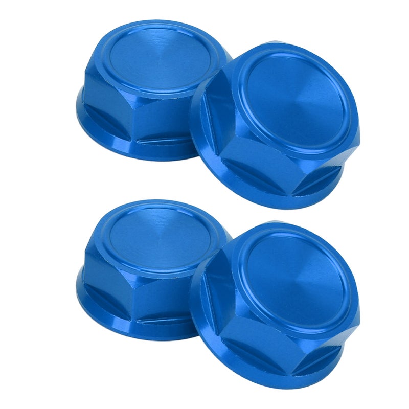 4pcs Hex Wheel Nut Professional Aluminium Alloy Dust Lock Nuts Adapter for RC Accessories Blue - Image 2