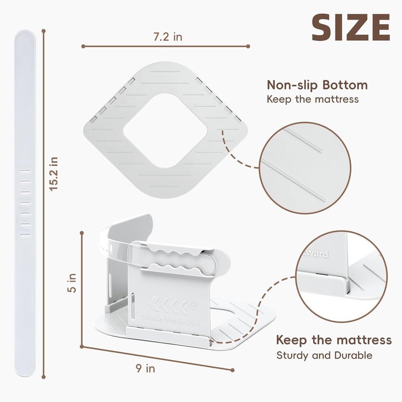 RONOSH RONOSH Bed Sheet Lock Holders, Keep Sheet Tight Heavy Dirty Bed Sheet Holder,Corner Fitted Bed Sheet Straps,Fit 5 Inch Up Mattress Size, Easy Installation[4Pic]  - Image 4