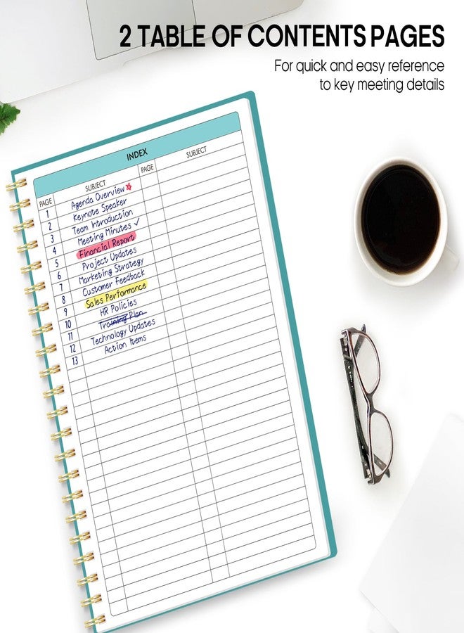 Taja Meeting Notebook for Work Organization - Work Planner Notebook with Action Items, Agenda Planner for Note Taking, 160 Pages (6.9" X 9.9") Project Organizer for Men & Women - Lavender - Image 3