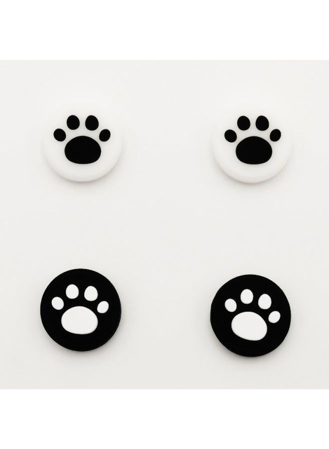 general Nintendo Switch OLED Cat Claw Rocker Cap Moving Mori Rocker Cap Silicone Cap Lite Cat Claw Rocker Cap-Product Color:Black Background Cat Claw Yellow Set - Image 3