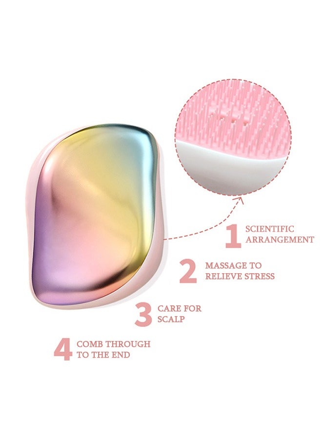 Generic - Magic Hair Smoothing Hair Brush, Portable Anti Static Anti Knot Scalp Massage Comb Hair Comb, Styling Tool for Wet and Dry (Pink) - Image 1