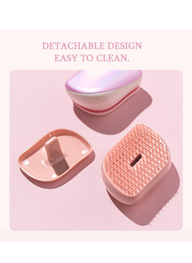 Generic - Magic Hair Smoothing Hair Brush, Portable Anti Static Anti Knot Scalp Massage Comb Hair Comb, Styling Tool for Wet and Dry (Pink) - Image 1