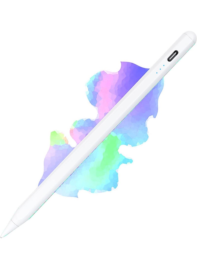 TDOO Universal Stylus Pens (3-Pack) with High Sensitivity Disc & Fiber Tips, Magnetic Cap – Compatible with iPhone, iPad Pro/Mini/Air, Android, and Microsoft Tablets (White)  - Image 2