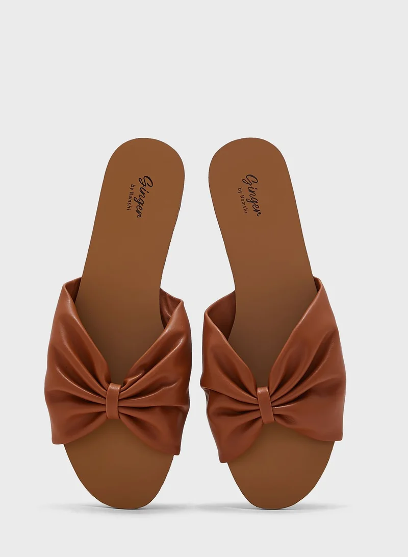 Ginger Bow Flat Sandal