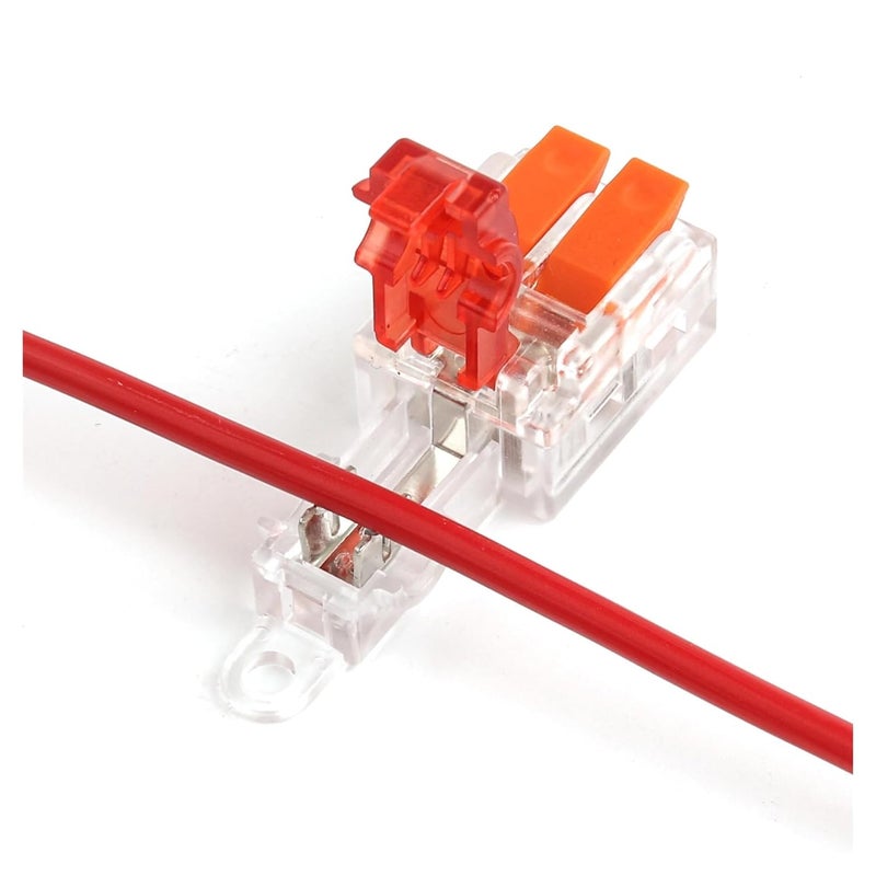 T2 Yellow 10PCS Lever Wire Connector 32A T Type Stripping Free Junction Box - Image 1