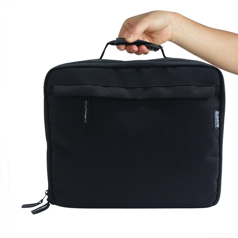 Saco Projector Bag Case, Portable Travel Carrying Case Compatible up-to 32 x 27 x 11 CM (L x H x W) with Padded Adjustable Shoulder Strap (Fit with Most Major Projectors) - Black - Image 5