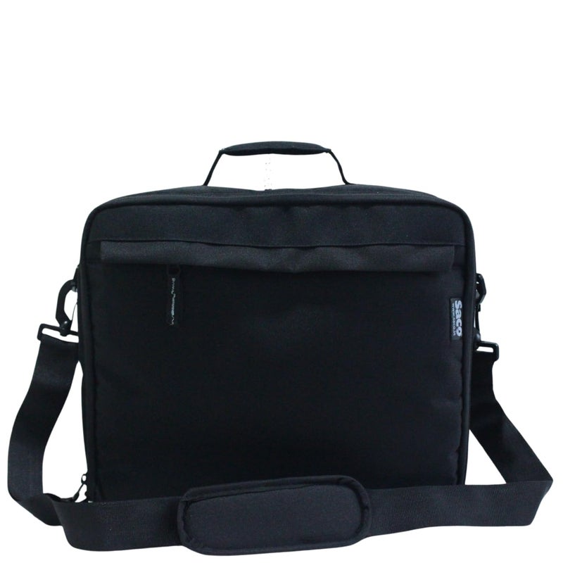 Saco Projector Bag Case, Portable Travel Carrying Case Compatible up-to 32 x 27 x 11 CM (L x H x W) with Padded Adjustable Shoulder Strap (Fit with Most Major Projectors) - Black - Image 3