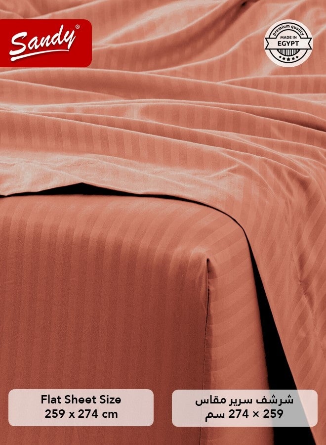 ساندي طقم مفرش فندقي قطن 100% نفرين، 5 قطع، يناسب سرير مزدوج 200×200 سم، ناعم وبارد ومريح، 100% قطن مصري 250 غرزة، لحاف بحشوة ثابتة كينج 240×260 سم، نحاسي - Image 4