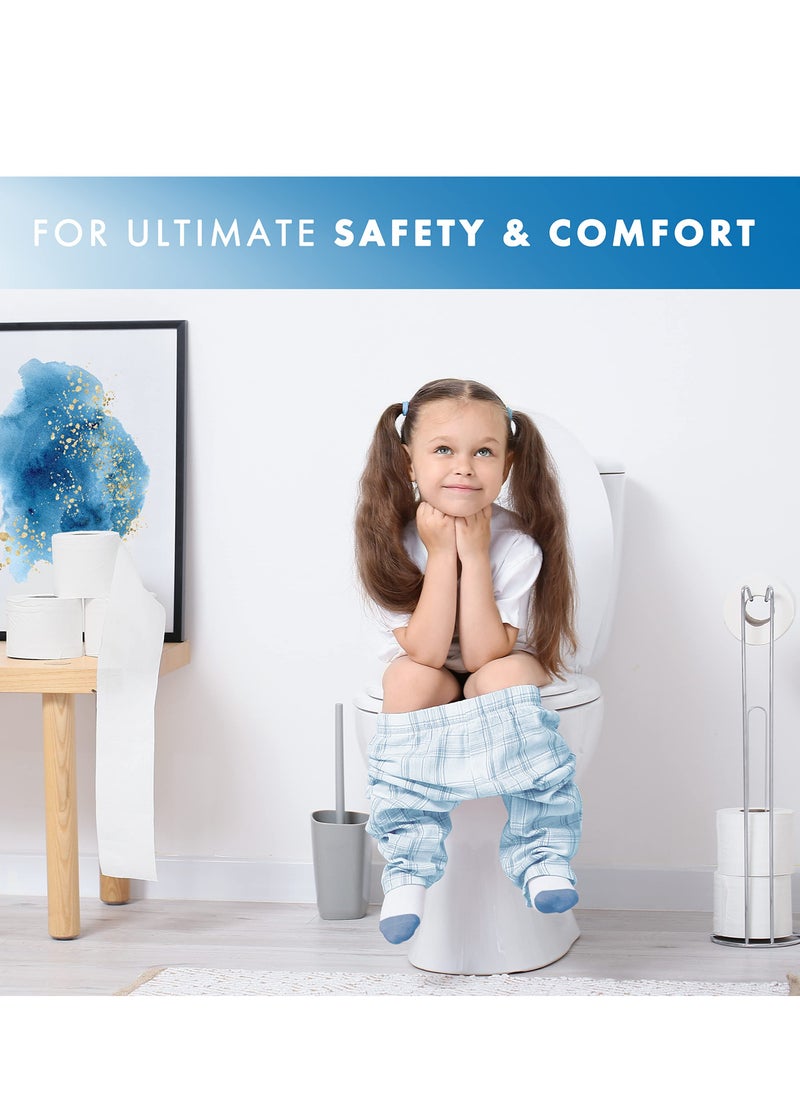 SYOSI - 2-in-1 Elongated Toilet Seat - Soft Close & Easy Clean - Built-In Toddler Seat for Potty Training - Little to Big Toilet Seat Attachment, Universal Toilet Seat, Dual Purpose Slow Drop Toilet Cover - Image 1