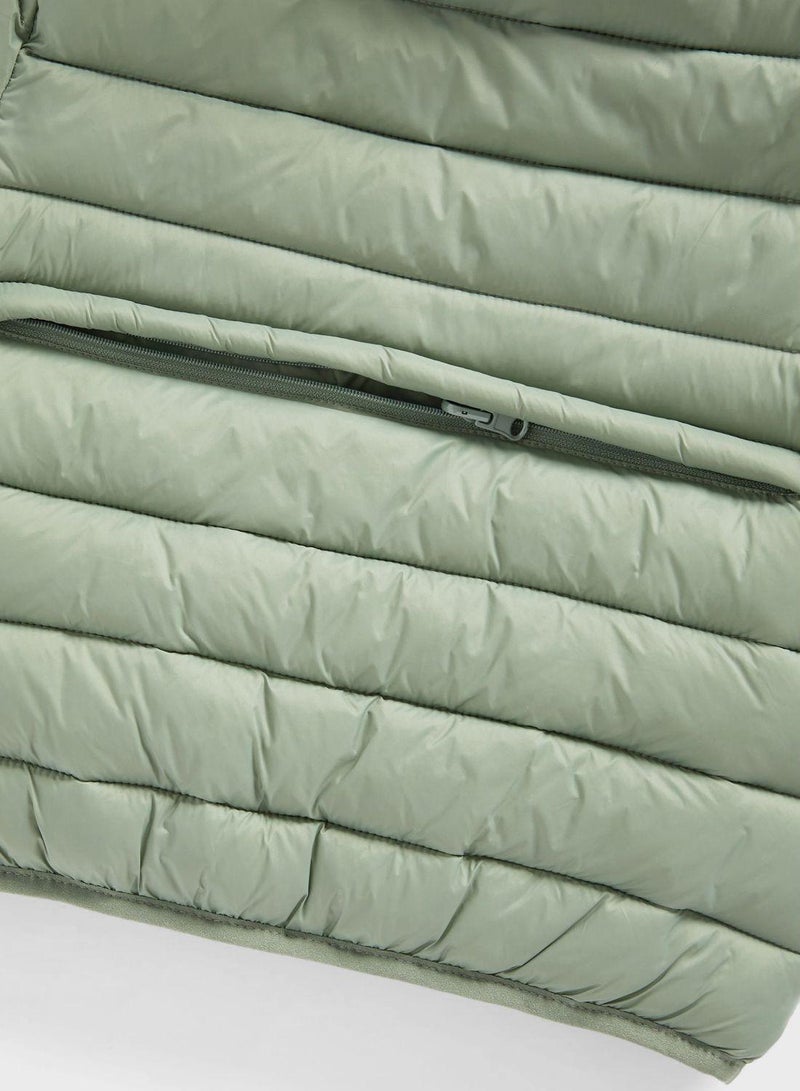 mothercare Khaki Pack-Away Quilted Jacket - Image 4