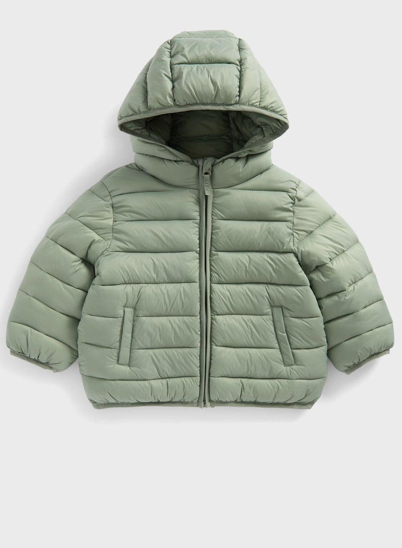 mothercare Khaki Pack-Away Quilted Jacket - Image 1