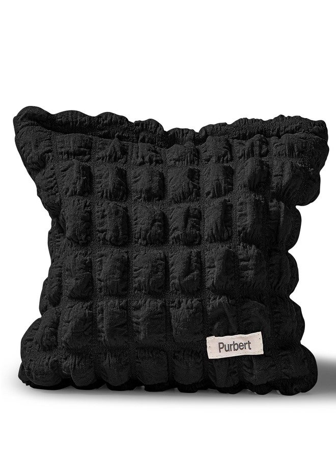 Purbert Makeup Bag, Bubble Cloud Travel Cosmetic Bag Organizer, Large Capacity Toiletry Make Up Bags with Zipper for Women and Girls, Black - Image 1