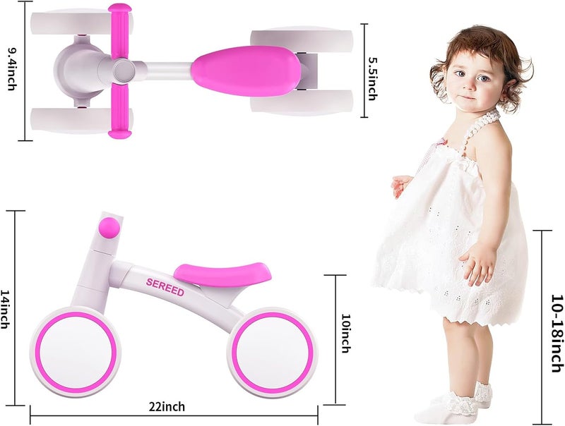 SEREED Baby Balance Bike for 1 Year Old Boys Girls 12-24 Month Toddler Balance Bike, 4 Wheels Toddler First Bike, First Birthday Gifts - Image 3