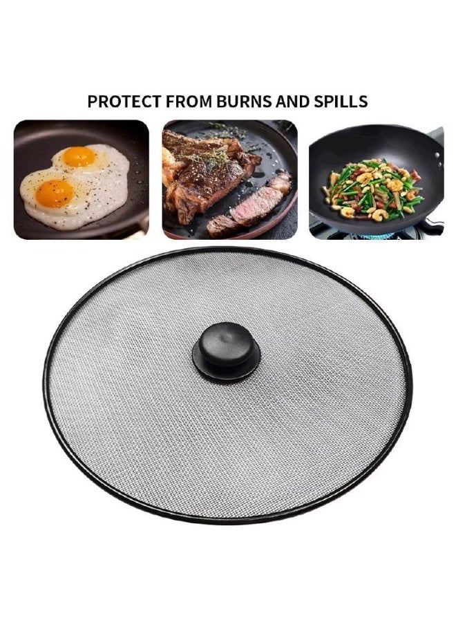 Anti-splatter bowl cover with a secure handle 🍽 Large size available 😍♥️  Size: 30 cm  ✨Last photo shows the actual product✨ - Image 2