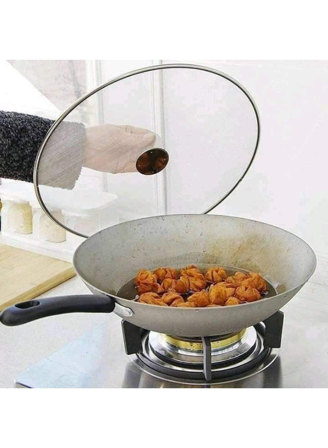 Anti-splatter bowl cover with a secure handle 🍽 Large size available 😍♥️  Size: 30 cm  ✨Last photo shows the actual product✨ - Image 3