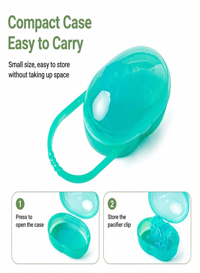 Liopif Pacifier Case Compatible with Philips Avent Soothie Pacifier,Pacifier Holder Case Set with Handle,Pacifier Storage Container Box,Easy to Clean - Image 3