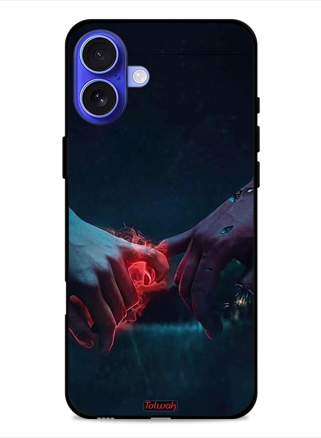Tolwak Apple iPhone 16 Plus Protective Case Cover Burning Hands - Image 1