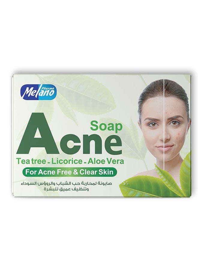 Melano Pharma - Acne Soap For Acne Free And Clear Skin 100 g - Image 1