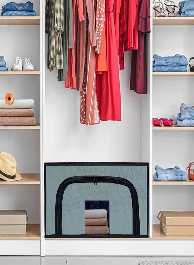 RAXON WORLD Cloth Stacker Foldable Stackable Closet Organizer Clothes Storage Stacker for Wardrobe (GREY)- Lightweight - Image 1
