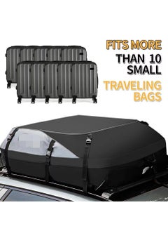 Generic Roof Box Waterproof Cargo Bag Car Roof Storage Bag Easy Installation Hook Type Cargo Roof Rail Large Capacity Oxford Cloth Waterproof Material  - Image 3