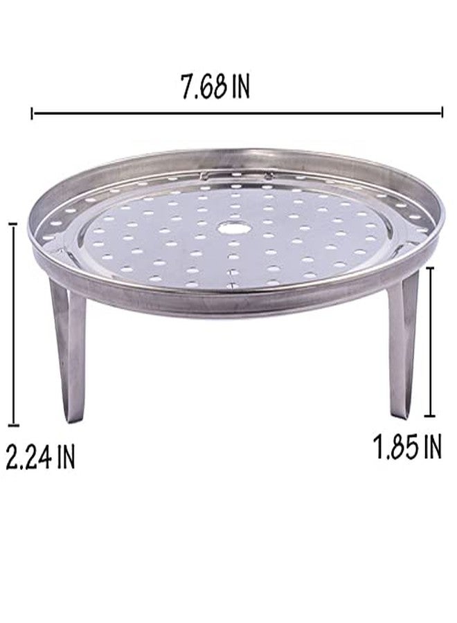 Fnoko Steaming Rack Household Stainless Steel Cooking Ware Thickened Steaming Rack Stand (8 inch) - Image 2