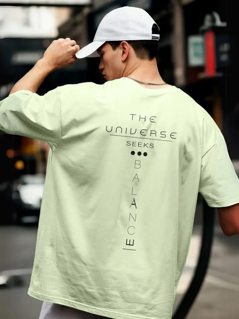 NOBERO  Men's Graphic Print Oversized T-Shirt for Men | Best Price UAE