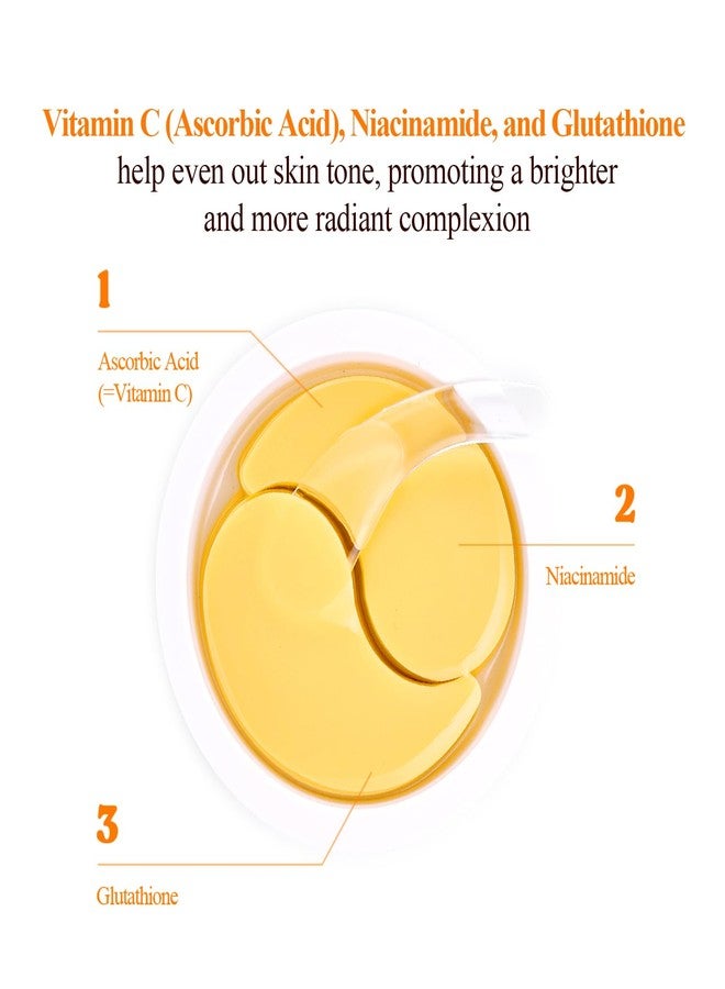 Petitfee 10 DAY Eye Mask Vitamin 20pcs (10pairs) - Brightening Eye Patch, Even Skin Tone with Ascorbic Acid, Vitamin Complex, Glutathione, Niacinamide, travel friendly, lightweight - Image 3