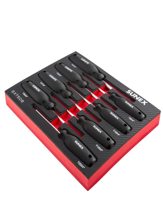 SUNEX TOOLS SXTSD8 Torx® Magnetic Screwdriver Set in EVA Foam, 8-Piece - Image 4