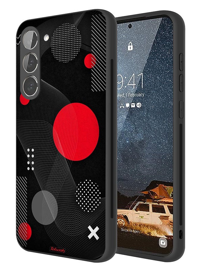 Tolwak Samsung Galaxy S23 Plus 5G Protective Case Cover Round And Cross Shape Pattern - Image 1