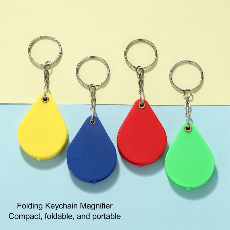 Portable Magnifier 10X Magnification Compact Design Keychain Tool - Folding Case Lens Protection Mini Magnifier for Outdoor Reading Use - Image 4