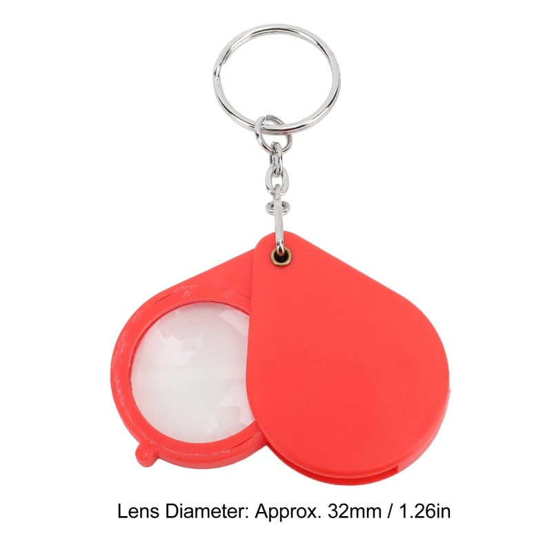 Portable Magnifier 10X Magnification Compact Design Keychain Tool - Folding Case Lens Protection Mini Magnifier for Outdoor Reading Use - Image 5
