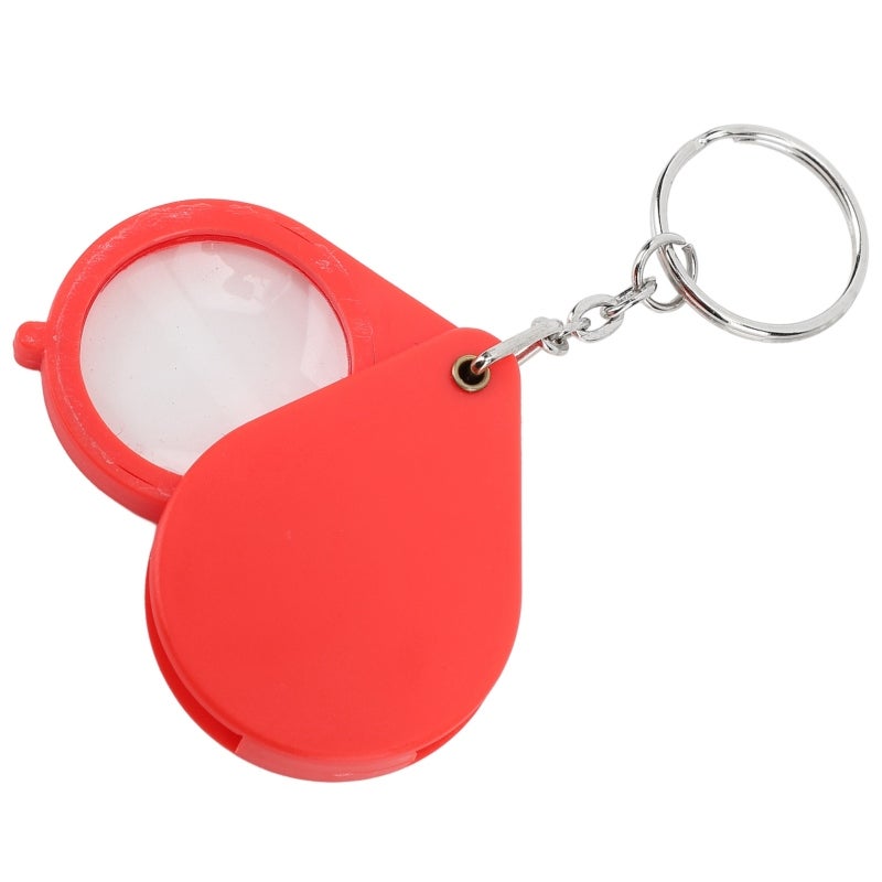 Portable Magnifier 10X Magnification Compact Design Keychain Tool - Folding Case Lens Protection Mini Magnifier for Outdoor Reading Use - Image 3