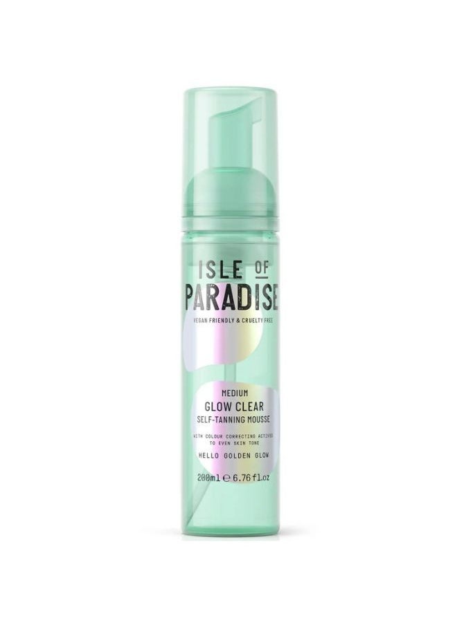 ISLE OF PARADISE GLOW CLEAR SELF-TANNING MOUSSE - MEDIUM 200ML 