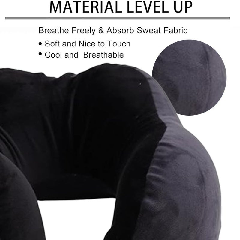 Ashtron Ashtron Premium Neck Pillow with Eye Mask for Travel Comfort Car Neck Rest Car Pillow Flight and Train Accessory Pillow for Neck Pain Relief Neck Pillow for Sleeping - Image 5
