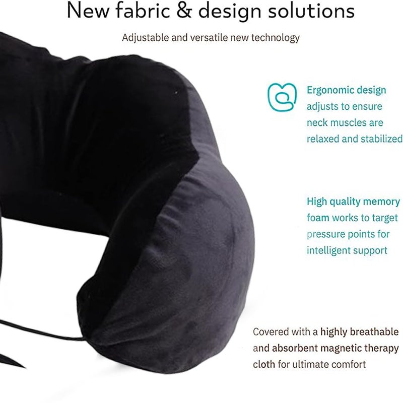 Ashtron Ashtron Premium Neck Pillow with Eye Mask for Travel Comfort Car Neck Rest Car Pillow Flight and Train Accessory Pillow for Neck Pain Relief Neck Pillow for Sleeping - Image 4