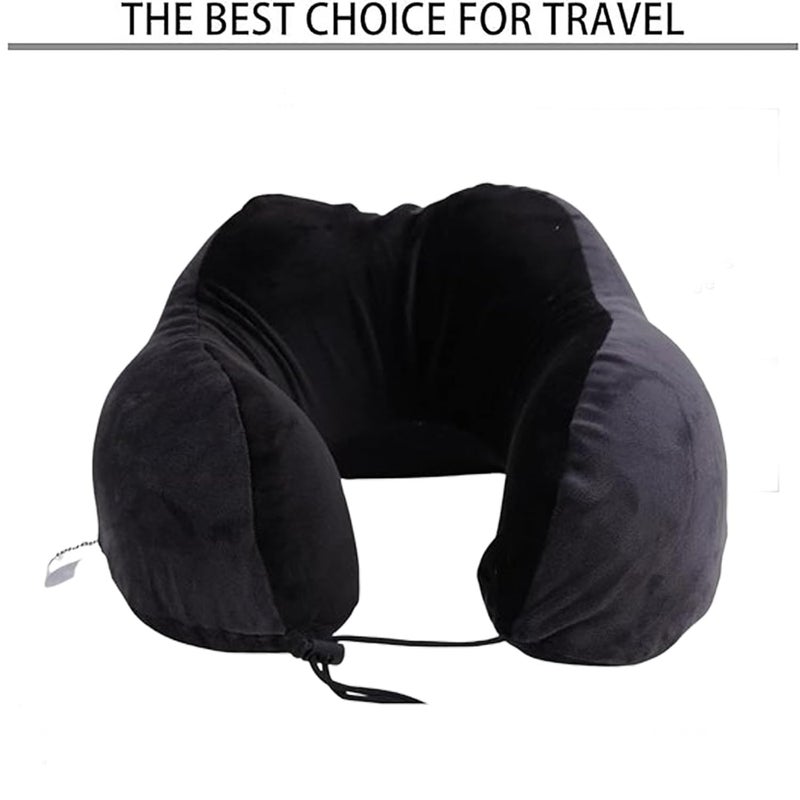 Ashtron Ashtron Premium Neck Pillow with Eye Mask for Travel Comfort Car Neck Rest Car Pillow Flight and Train Accessory Pillow for Neck Pain Relief Neck Pillow for Sleeping - Image 2