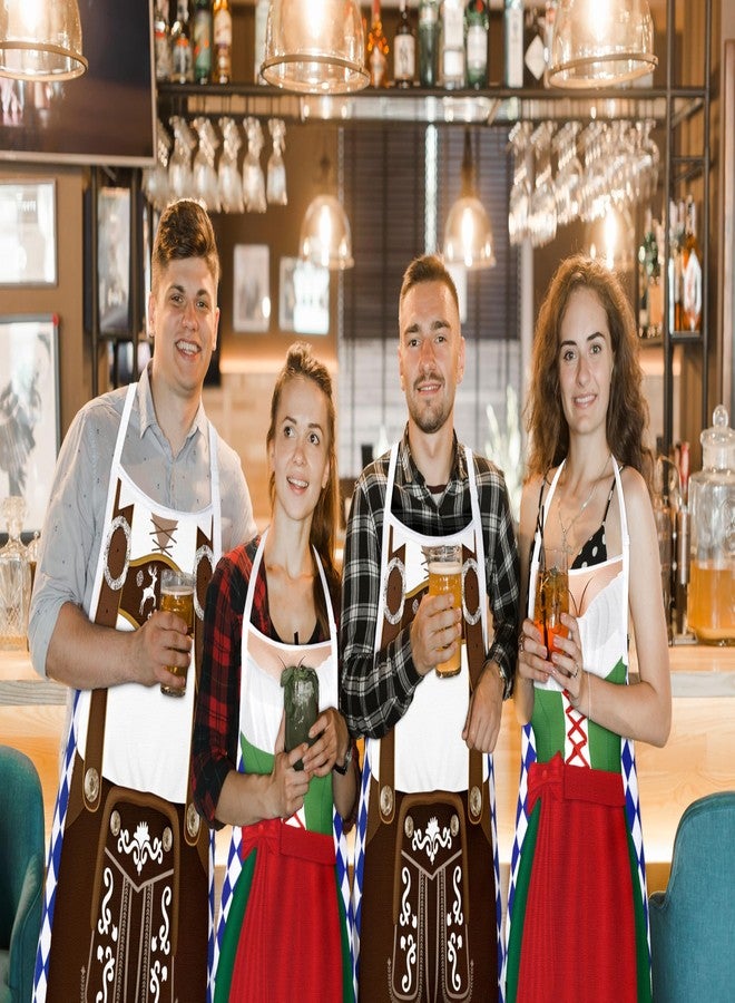 Freesdai Oktoberfest Decorations Aprons: German Party Funny Apron for Couples Women Men Ladies, Green - Image 2