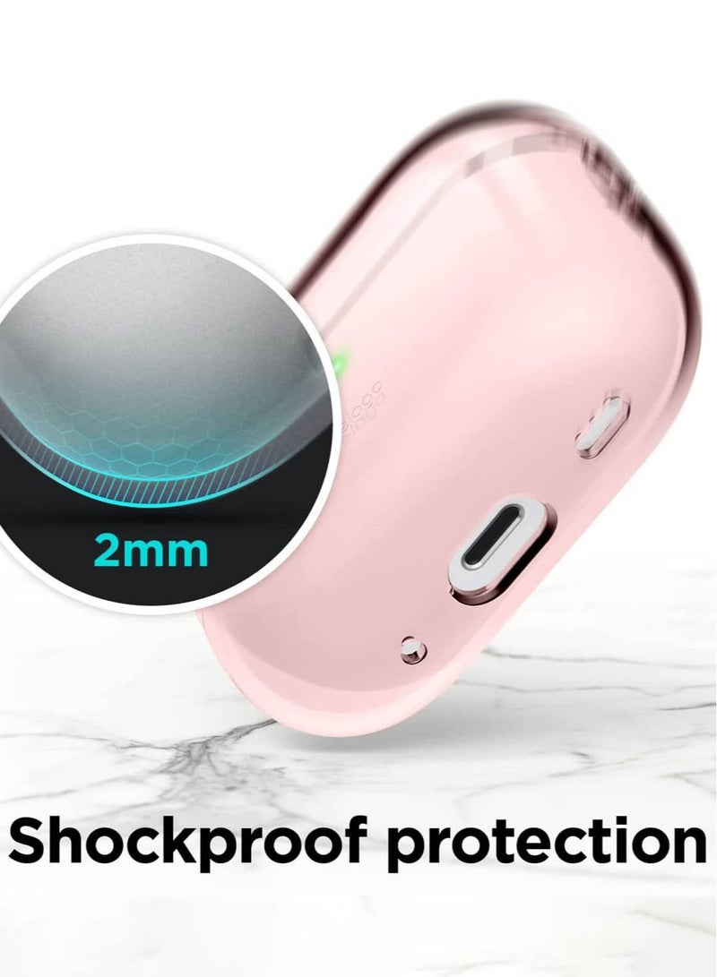 Elago Clear for AirPods Pro 2 Case Cover with Strap - Lovely Pink - Image 4