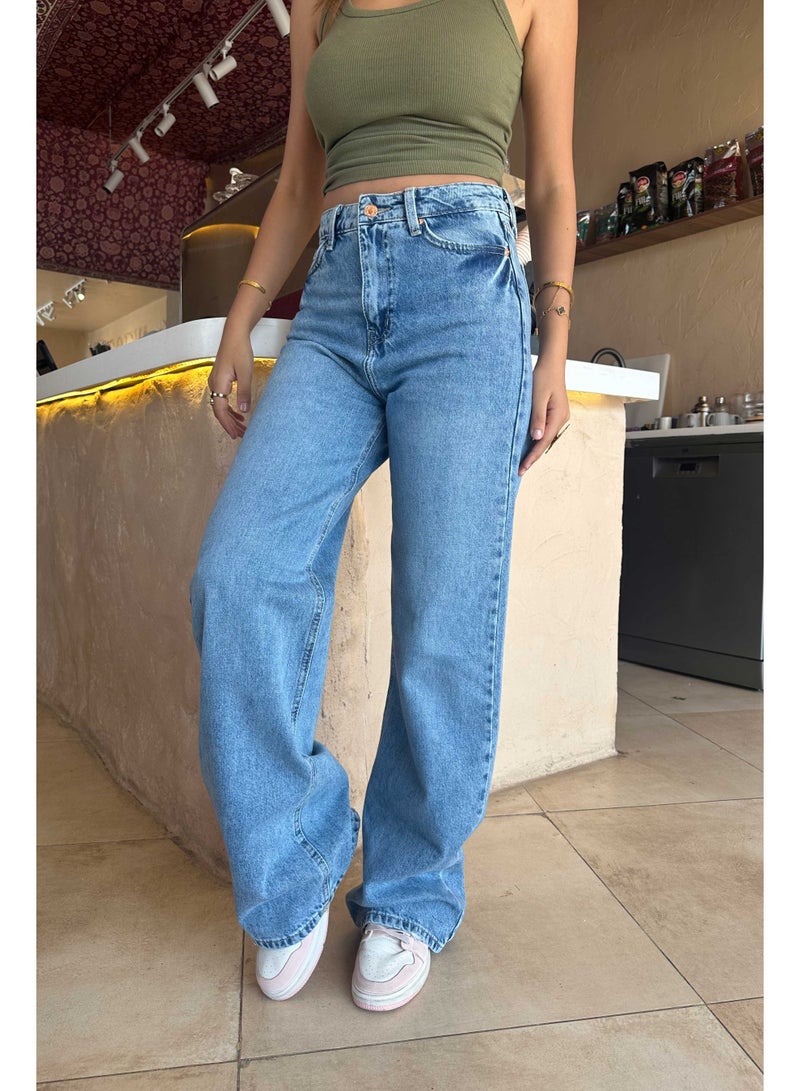 CIZARO Baggy - High-Waist Chill Wave Blue Jeans  - Image 4